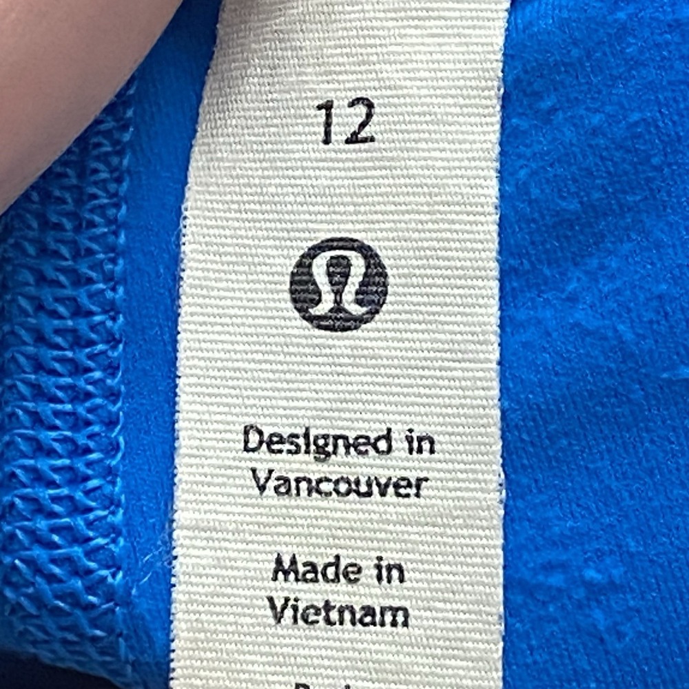 Lululemon Align High Rise Crop Leggings Womens 12 Blue Single Pocket Athletic - Picture 10 of 13
